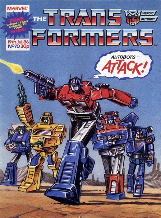 The UK Transformers comics late 1986